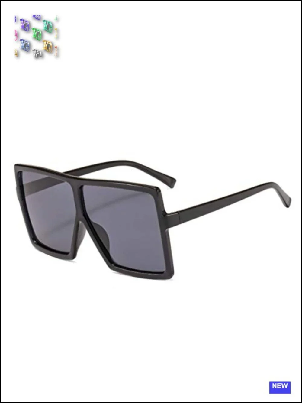 Oversized Square Sunglasses for Women Men Fashion Shield Anti-Reflective Plastic